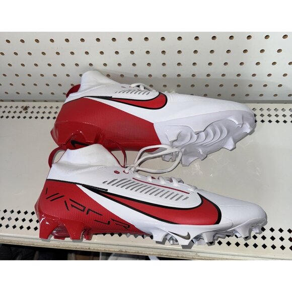 Nike Vapor Edge Pro 360 2 Mens Football Cleats Size 14 White Red FQ4044-105 - Picture 5 of 8